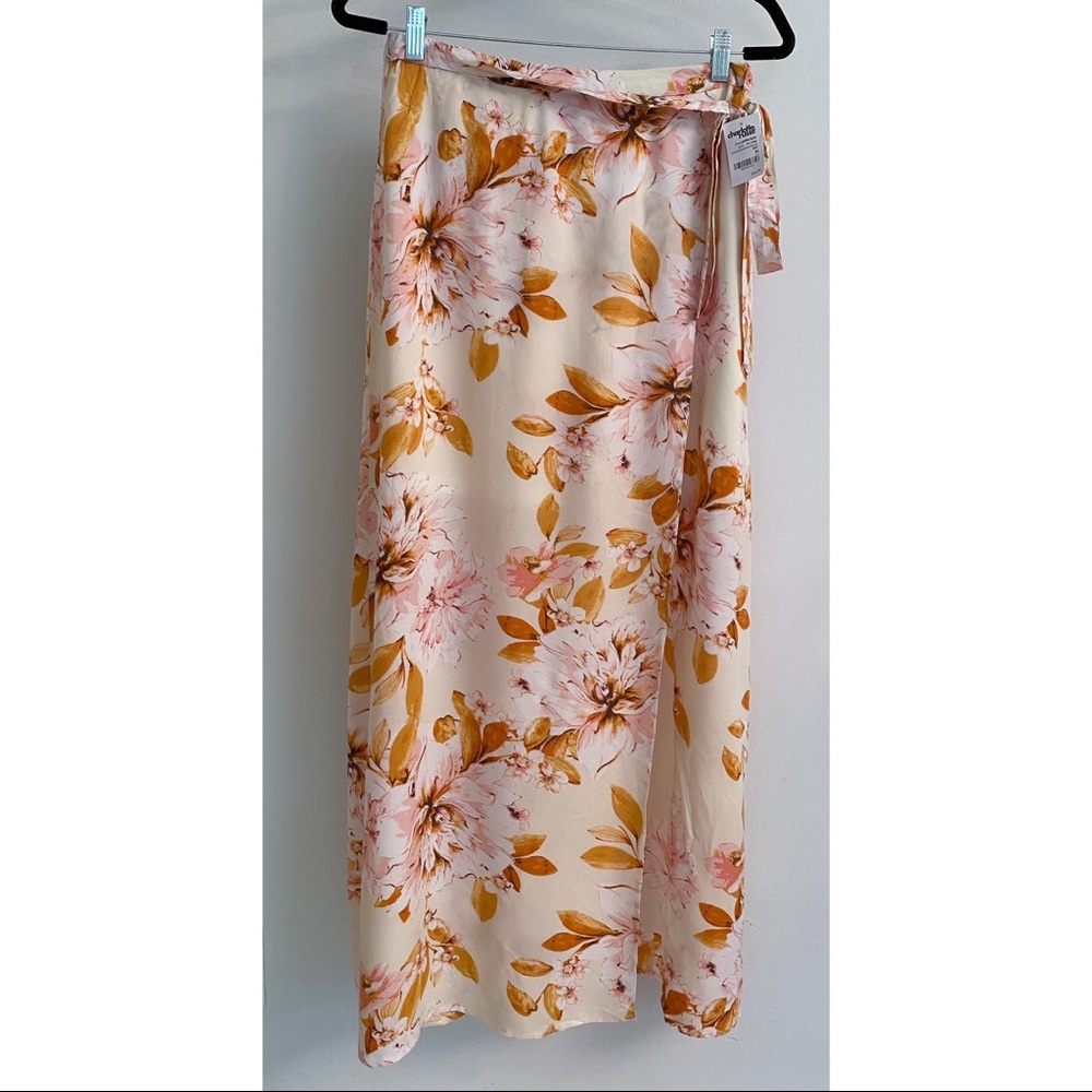 Charlotte Russe Floral Wrap Maxi Skirt